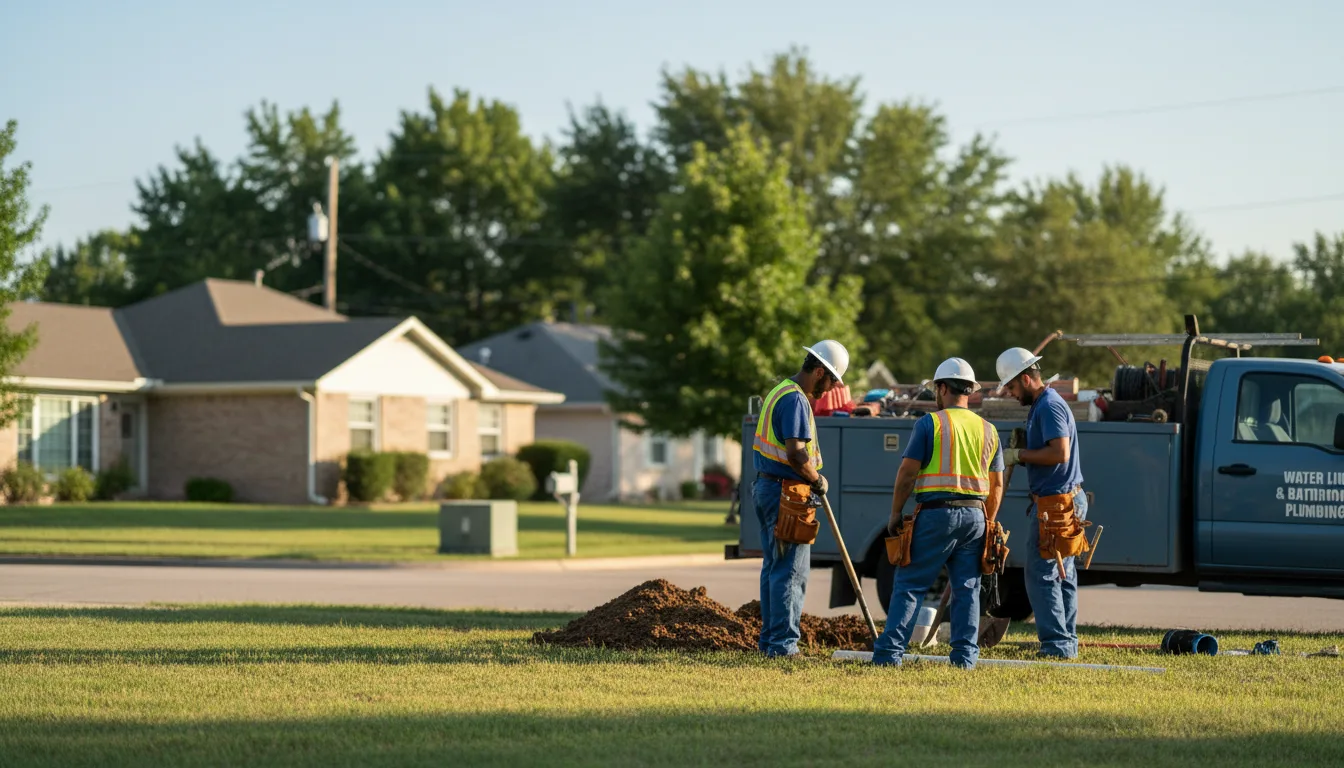 Residential water line and bathroom plumbing service in Spicewood, TX